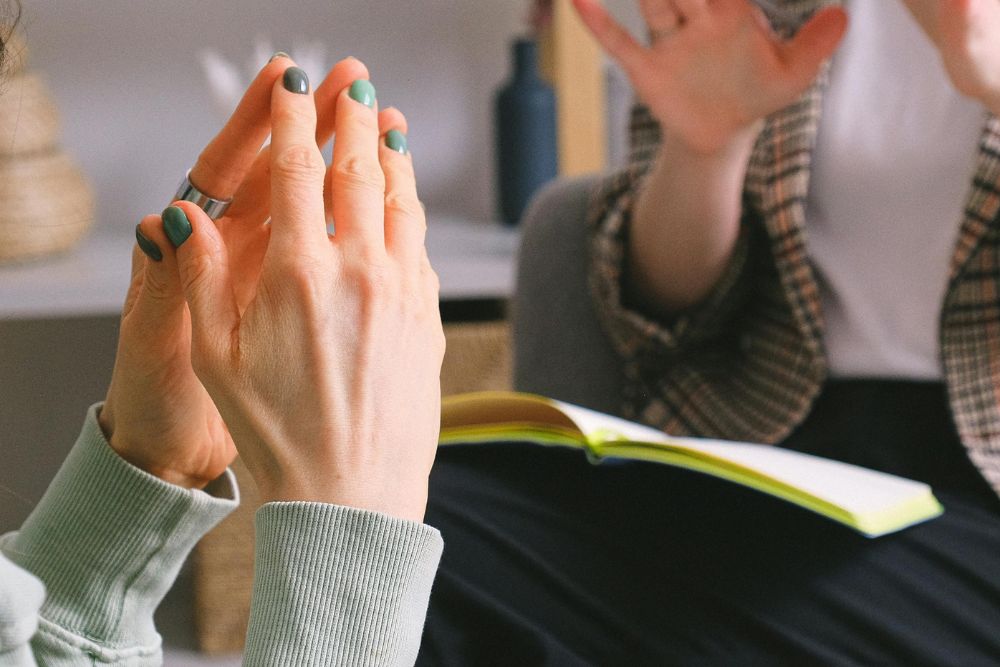 two women in coaching session